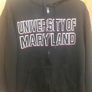 University Of Maryland black zip up hoodie